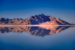 Salt Flats mountain reflections.