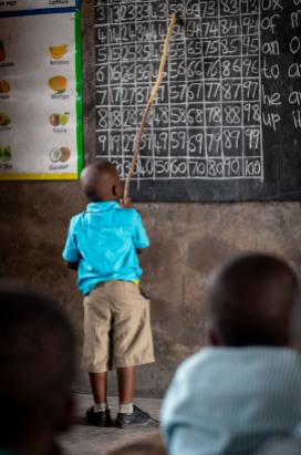 Primary School number drills, Ghana.